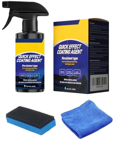 Quorvex Spray Agent de Revêtement pour Voiture | Spray Restaurateur de Carrosserie pour Véhicules | 120ml Restaurateur Brillant Hydrophobe Résistant aux Intempéries | Entretien Automobile Berlines