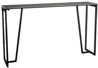 Bartabeller Lätt lyxigt marmorbarbord Smalt långt köksmatbord med robust metallram Bar Bordets Högbord(160 * 40 * 105cm)