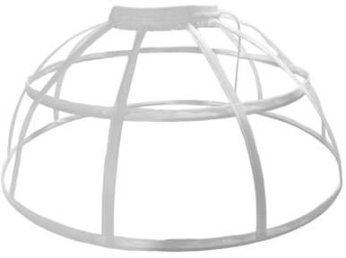 Perfeclan Pannier Petticoat 2 Hoops, Gonna Portatile, Sottogonna Cerchio, Pannier Sottogonna per Laurea Ballo di Fine Anno, Wedding, Bianco