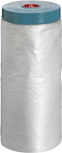 kip 3833 Gewebe-Masker - Abdeckfolie mit Gewebeklebeband 2600 mm x 20 m | Selbstklebende Malerfolie zum Abdecken & Malerband zum Staubschutz und Fenster abkleben - Klebeband mit Folie UV-beständig