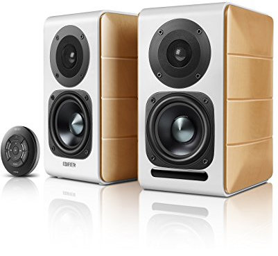 Edifier S880Db Sistema di Altoparlanti, Bianco/Legno