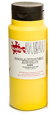 scola 500ml System Mid Yellow Pure Acrylic Artist Paint