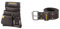 STANLEY Leather Nail and Hammer Pouch with Leather Belt, Dark Brown