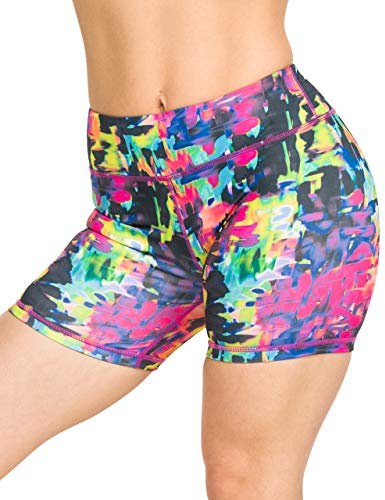 Epic MMA Gear Damen Yoga-Shorts, 12,7 cm, Stretch, Fitness, WOD, Yoga, Laufen - Schwarz - X-Groß