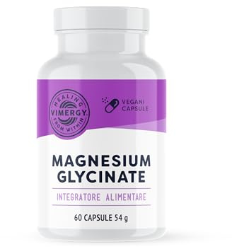 Vimergy Magnesiumglycinat Mineraltillskott – Provstorlek 30 Portioner – Stöder Energi och Minskar Trötthet – Magvänligt Magnesiumtillskott – Gurkmeja – Ingefära – Glutenfri Icke-GMO Keto/Paleovänlig