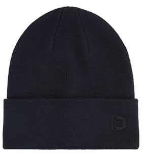 TOM TAILOR Denim Herren Basic Beanie Mütze mit Logo, 10668 - Sky Captain Blue, OneSize