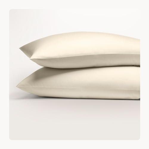 Seralino Seitenschläferkissen Bezug 40 x 145 Creme (2er Set) 100% Bio Baumwolle, weich/atmungsaktiv, Bezug für Seitenschläferkissen mit Reissverschluss, Oeko-Tex Zertifiziert