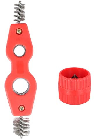 2 Piezas Herramientas de Desbarbado, Juego de Limpiador y Escariador de Tubos para Escariado Interno, Desbarbado Externo y Biselado, Ideal para Tuberías de Cobre, Aluminio, Acero Dulce y Plástic