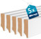 Sörnsen Wood Sockelleiste MDF – 5x Hochwertige wasserbeständige Fussleisten mit eckigem Weimarer Profil – in weiß RAL 9016 lackiert und damit extra langlebig – 16x58x2440 mm