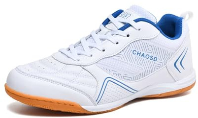 Hixingo Zapatillas Deportivas Hombre, Entrenamiento Corte Anti-Slip Zapatillas Hombre, Blanco Negro Zapatillas Running Hombre de Bádminton Tenis, Interior y Exterior Deportivas Hombre