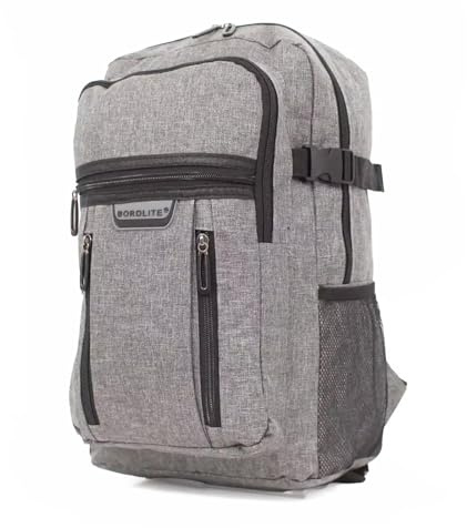 Ryanair Cabin Bag 40x30x20 | Cabin Max Suitcase | Carry On Backpack Underseat CabinBag | Carry on Luggage for Men Women | Travel Bag Backpack (Light Grey - Design 2)