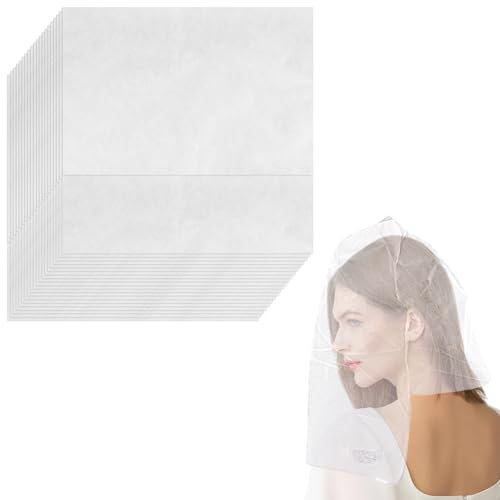 20 Pièces Capuchons de Protection pour Maquillage, Protection de Maquillage de Beauté et de Vêtements, Capuchons de Protection Respirants, pour Femmes, Dressing, Mariage