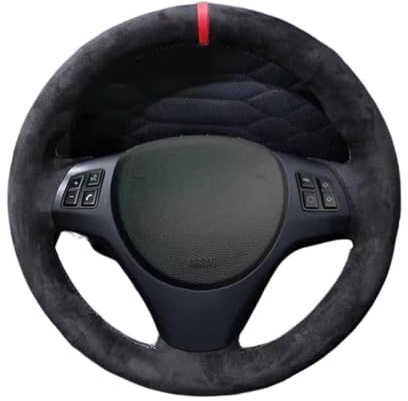 rattskydd för bil Rattöverdrag I Mocka För BMW E81 E90, Paket För M3 E91 E92 E93 E87 E82 E88 För X1 E84, Rattöverdrag Rattmuff För(Light Blue Thread)
