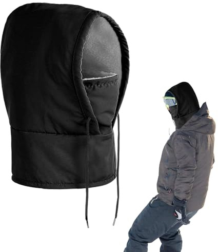 Skidansiktsskydd – isolerad skidmask, stretchigt andningsskydd, termisk halsmanschett | lätt vinterskydd för snö, vandring, skidresor, UV-skydd, mjukt foder, unisex utomhusutrustning