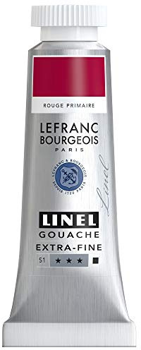 Lefranc Bourgeois Linel Gouache Extra-Fine Tube 14 ml Rouge Primaire Série 1