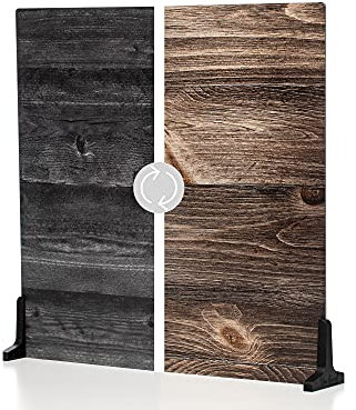 V-FLAT WORLD Duo-Board – 61 x 61 cm, doppelseitige Oberfläche, Vintage-Eiche/Tinten-Hartholz