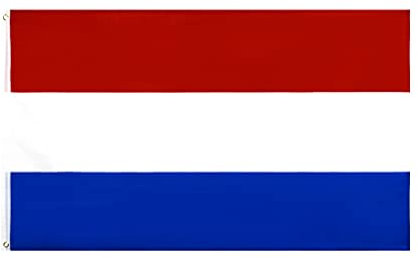 150x90cm Bandiera dei Paesi Bassi, Bandiera Olandese con 2 Occhielli in Metallo, Bandiera Paesi Bassi in Colori Vivaci, Bandiera Nazionale Olandese per la Decorazione di Eventi Sportivi,Feste,Sfilate