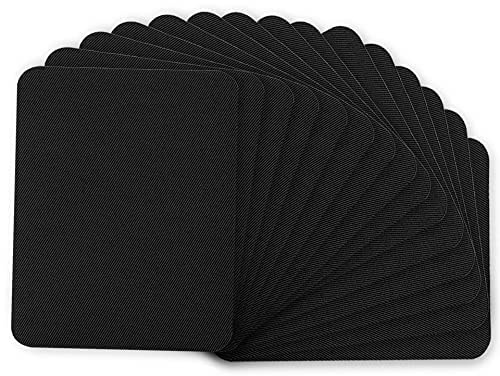 Flicken zum Aufbügeln,15 Stück Aufbügler Erwachsene,Applikation Aufbügelflicken,Denim Patches zum Aufbügeln für DIY,Aufnäher Patch Sticker Kleidung,Jeans Bügelflicken Schwarz Abriebfest (9,5x12,5 cm)