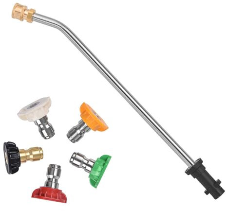 Barra de extensión de alta presión para Kärcher K2 K3 K4 K5 K6 K7, lanza en ángulo de 30° con 5 boquillas de pulverización, limpiador de canalones