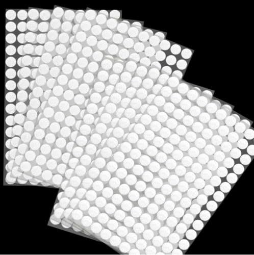 Gudalea 540 Pieces Velcro Self Adhesive, Velcro Dots Self Adhesive 10 mm, Self Adhesive Velcro Tape Velcro Strips for Paper, Metal, School Learning Material, Christmas Cards (White)