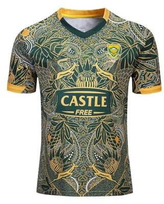 Sudáfrica - Camiseta de rugby edición 2025 para hombre, transpirable, color verde, ajuste cómodo, camiseta de entrenamiento duradera, diseño auténtico, gran regalo, multicolor, XL