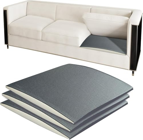 Strusery Soporte para Sofá Hundido - 3 Cojines de Espuma Rígida 52x52 cm, Insertos de Reposición para Acolchado y Firmeza - Rellena Asientos Caídos y Sillones (Paquete de 3)