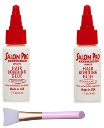 Salon Pro Exclusive Wig Bonding Glue -Pack of 2 (30ml) Strong Hold For Hair Extensions & Lace Front Wigs- Profesional Adhesive- Fast Drying, No residue, Latex Free Anti Fungus Hair Glue