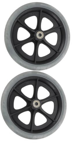 DIYEAH Wheelchair Front Wheels 8 Inch Drive Wheelchair Replacement Parts Walker Wheels Replacement 2pcs for Mobility Aid