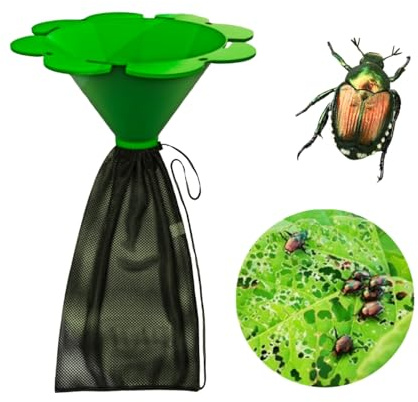 Trappola per Popillia japonica coleottero giapponese con Feromone booster, Kit Completo con 2 Sacchi di Raccolta, con una trappola copri fino a 500 m²