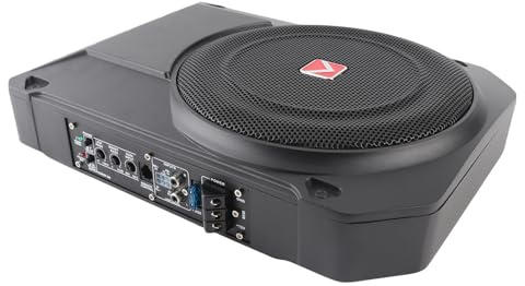Fafeims 800W 10 Inch Compact Powered Subwoofer, Space Saving Car Sound Subwoofer for Vehicle