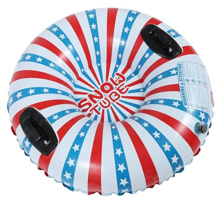 Hemobllo Cojín Deslizante Inflable para Nieve y Césped 96 CM Tubo de PVC Grueso Azul y Rojo Juguete de Invierno Adultos Trineo Resistente para Actividades al Aire Libre