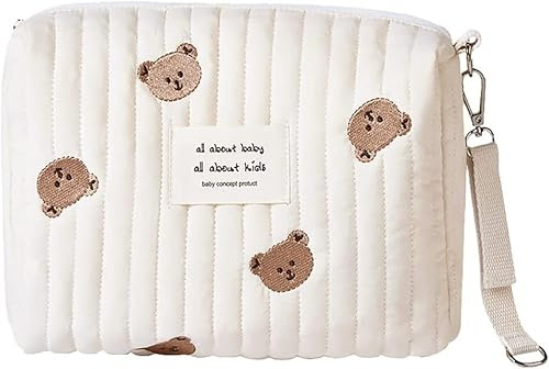 25 * 17 * 10cm Borse per pannolini portatili universali per bambini Multifunzionale Elegante Ricamo Borsa Passeggino Universale Organizzatore per Passeggino Borsa per Carrozzina Borsa Cambio