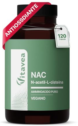 NAC - 590mg - Supporto Glutatione - Antiossidante - Trattamento 4 Mesi