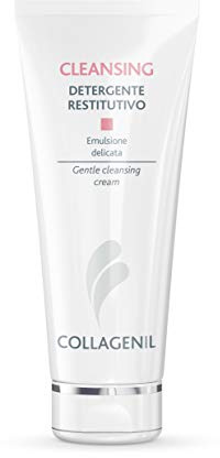 Collagenil Cleansing Detergente Restitutivo, Latte Pulizia Viso e Struccante Viso e Occhi, Trattamento Contro Impurità, Texture Cremosa, Effetto Lenitivo ed Emolliente, Non Arrossa e Non Brucia, 200ml