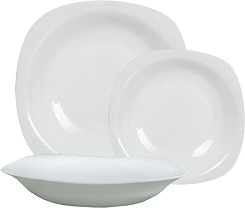 Bormioli - Servizio piatti Parma x 6 persone, Bianco