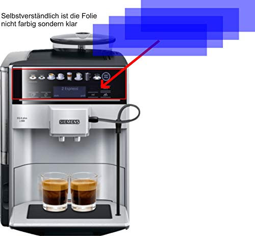4ProTec I 4X Crystal Clear klar Schutzfolie für Siemens TE653501DE EQ.6 Plus S300 S700 S100 Kaffeevollautomat Displayschutzfolie Bildschirmschutzfolie Schutzhülle Displayschutz Displayfolie Folie