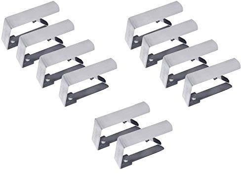 all-around24 Tischdeckenklammer Tischtuchklammern Tisch Decken Halter Edelstahl Klemme für Tischplatte Decke (10 Stück)