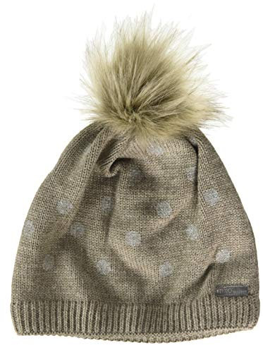 maximo Mädchen Kunstfellpompon Beanie-Mütze, borkemeliert, 55