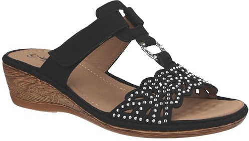 Cushion Walk Ladies Cora Black UK 5