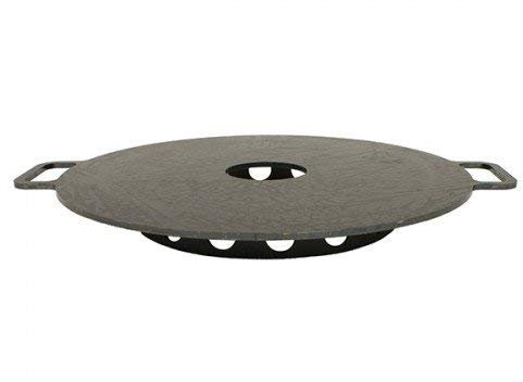 BonFeu Plancha Grillplatte Ø40cm - Grillplatte Gasgrill & Plancha Holzgrill - Plancha Grill - Backplatte - Plancha für Gartenkamin, Terassenofen und Feuerstelle - Hochwertiger Stahl