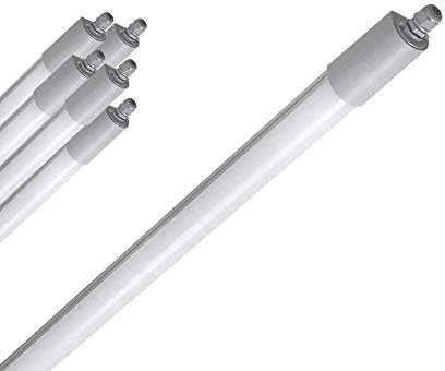 LED Feuchtraumleuchte 33 Watt 4000K reinweiß 4000lm IP65 wasserfest schlagfest 120cm Feuchtraumwannenleuchte durchgangsverdrahtet Leuchte für Keller Werkstatt Halle Garage Lager (33W / 6 Stück