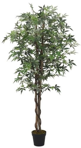 vidaXL Konstväxt lönnträd 336 blad 120 cm grön