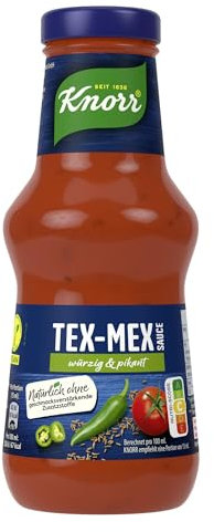 Knorr Tex-Mex Sauce leckere Grill- und Wrap Sauce mit würzig-pikantem Geschmack 250 ml