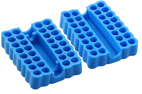 32-Hole Bit Organiser and Screwdriver Bit Holder, Compact Drill Bit Storage Case for 6.35mm (1/4 Inch) Bits, Toolbox Accessory for DIY, Construction, and Home Repairs