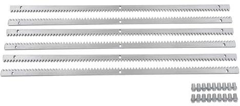 6x1m Zahnschiene Zahnstange für Schiebetorantrieb Schiebetore Antrieb, 6M Zahnstange Zahnschiene Stahl Zahnstangen Torantrieb Set (Getriebegestelle)