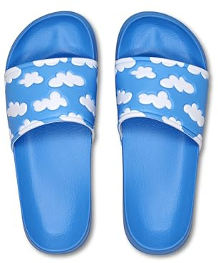 Happy Socks Ultimate Summer Pool and Beach Sandal Slides- Clouds and Banana Style