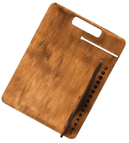 Tavoletta portablocco da disegno con manico e porta pennelli, lavagna da disegno in legno portatile per disegnare pittura schizzi arte del legno