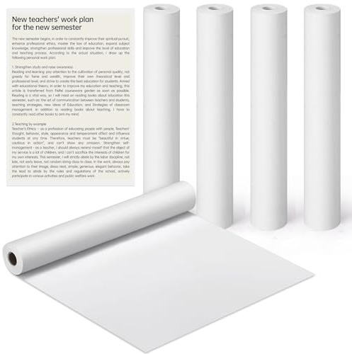 Farnirvana 5 Rollos Papel Termico Impresora A4, Papel Térmico A4 para Impresión de Documentos, Libre de BPA, para Documentos, Facturas, Fotos y Etiquetas