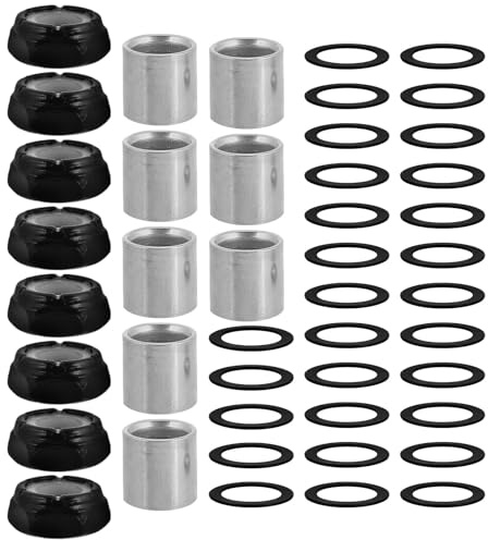 TOYANDONA Kit de Hardware para Patinetas 56 Piezas Tornillos, Tuercas, Arandelas y Casquillos Metálicos, Compatible Tablas de Doble Patada y Longboard, Accesorios para Reparación y Montaje