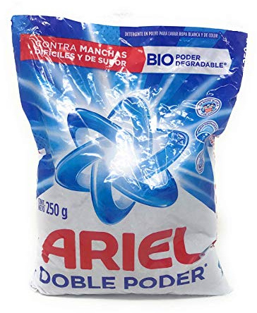 Ariel doble potencia detergente polvo 250 g/8,8 oz (4 unidades)